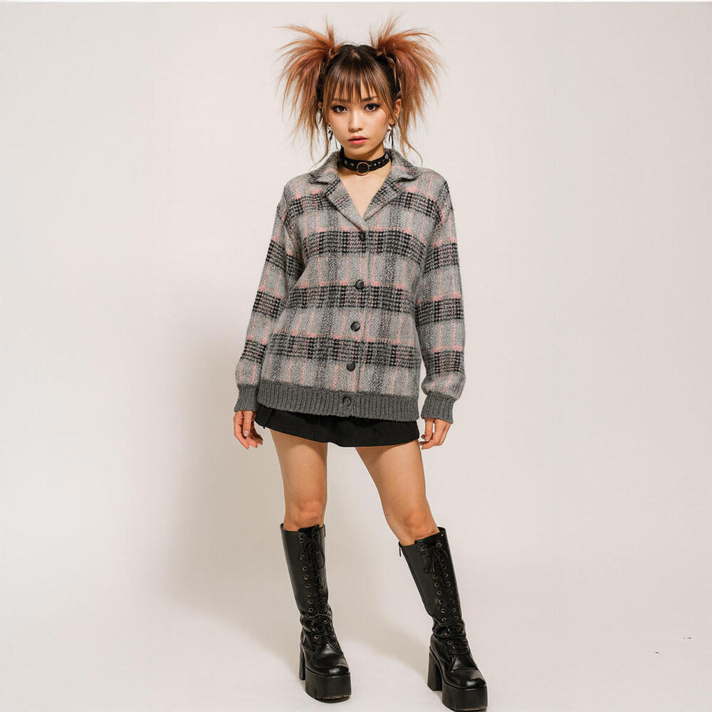 COUNTRY SOPHISTICATES by PENDLETON Plaid Women's Cardigan Sweater M